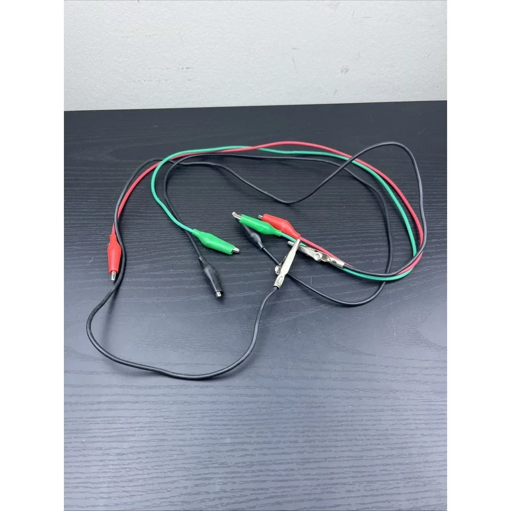 3Pc Electrochemical Workstation Electrode Clip Leads 5 Ft Crocodile Clips